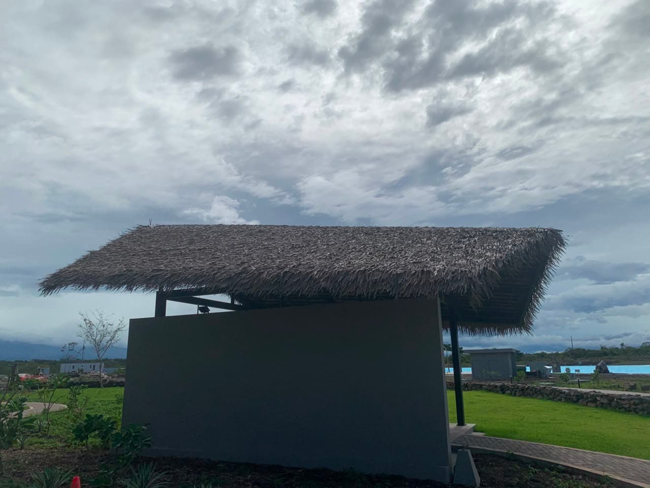 Contemporary volume with thatch